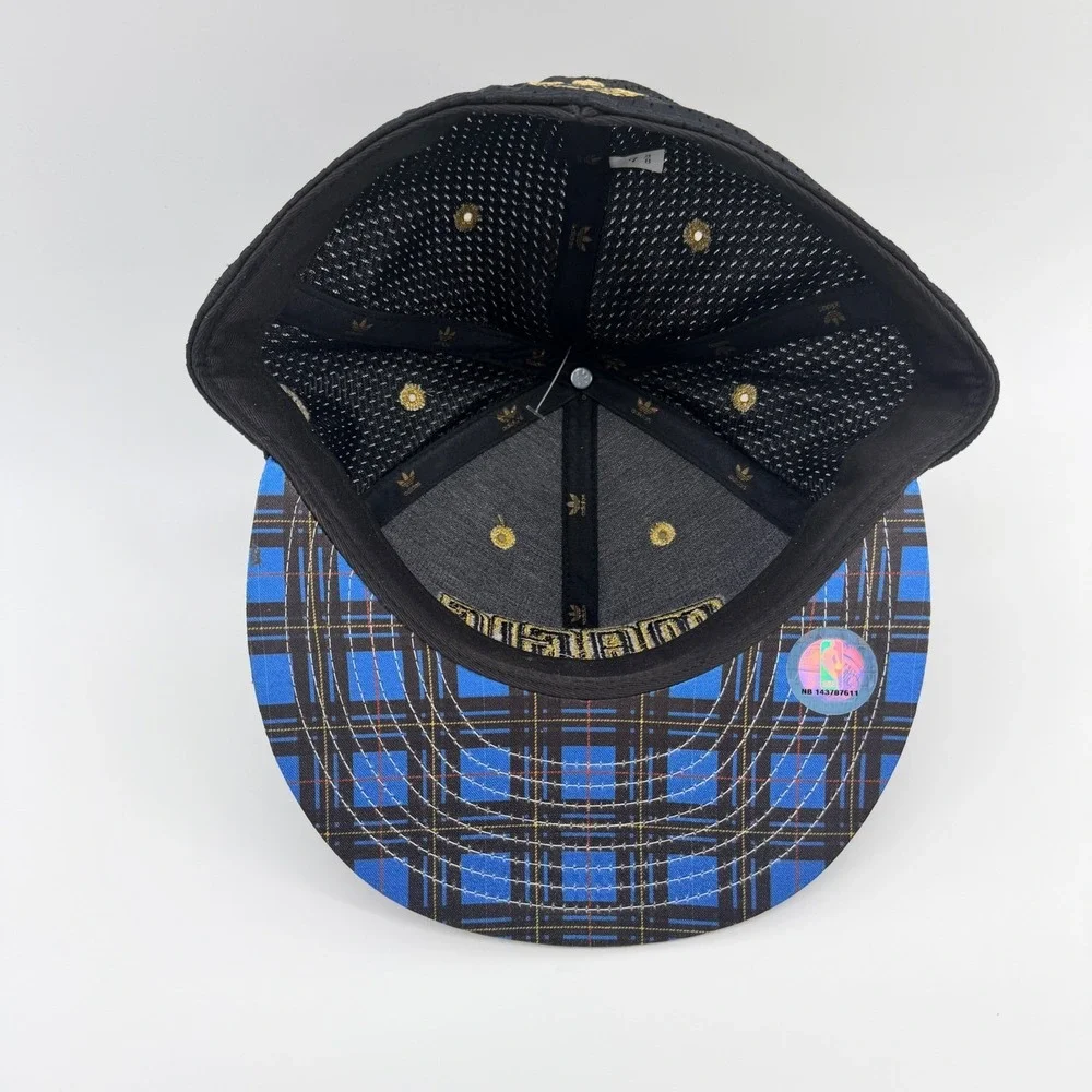 Adidas Orlando Magic Hat Mens 7 3/8 Black NBA Fitted Mesh Flat Brim Cap Retro